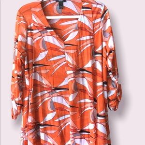 Alfani sheer layer top lined, stretchy size 2x